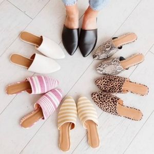 LAST ONE! White Slip On Flats